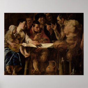 Poster Satyr et Paysan, 1620