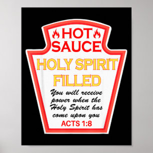 Poster Sauce Piquante Esprit Condiment Rempli de Costume