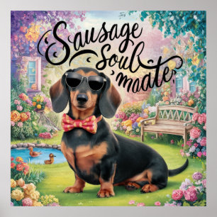 Poster Saucisse Dachshund Soulmate
