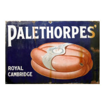 Saucisses Palethorpes, Signe Enamel vintage.