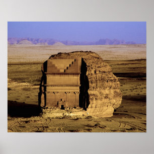 Poster Saudi Arabia, site of Madain Saleh, ancient