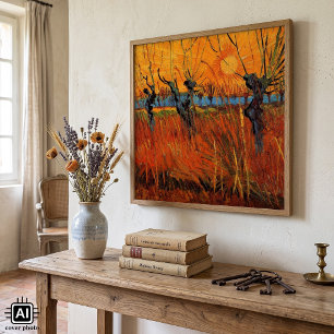 Poster Saules au coucher du soleil par Vincent van Gogh