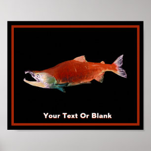 Poster Saumon Sockeye en rouge