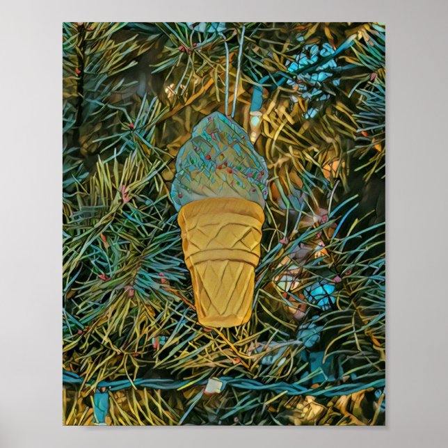 Poster Saupoudrer de crème glacée (Devant)