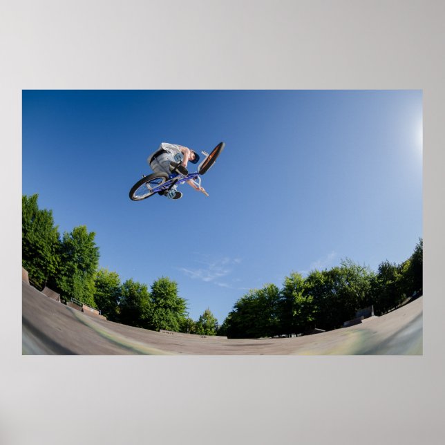 Poster Saut BMX élevé (Devant)