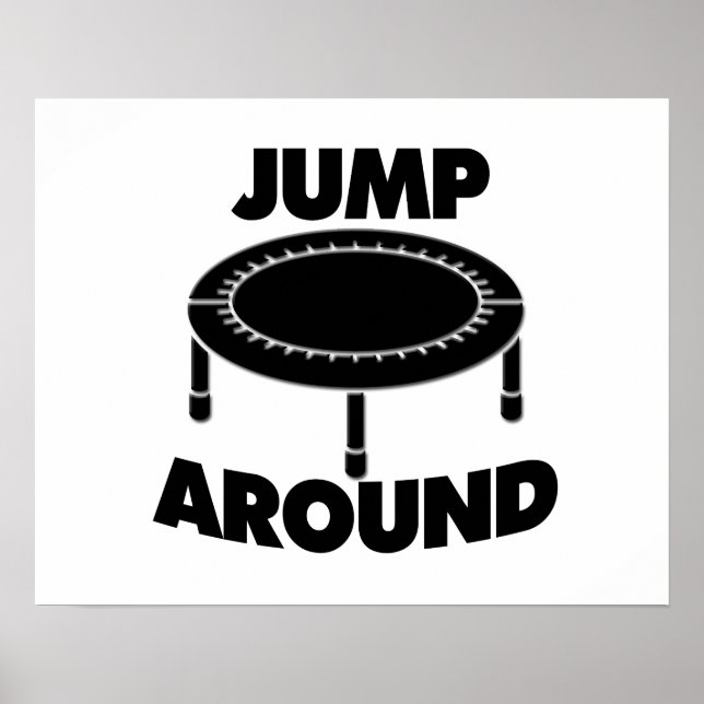 Poster Sauter autour de Trampoline (Devant)