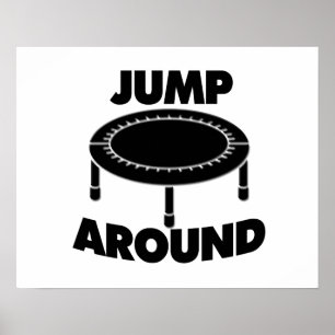 Poster Sautez autour du trempoline