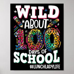 Poster Sauvage Environ 100 Jours De L'École Lady Le Déjeu