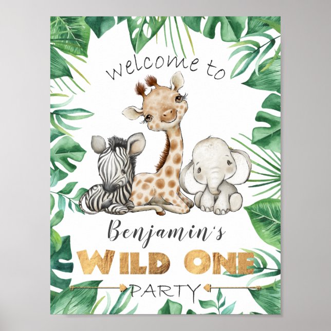 Poster Sauvage Un Anniversaire Fête de bienvenue (Devant)