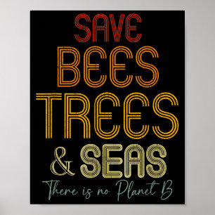Poster Sauver Les Abeilles Les Arbres Et Les Mers Il N'y