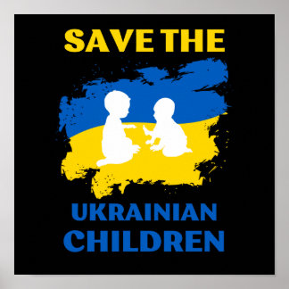 Poster sauver les enfants ukrainiens