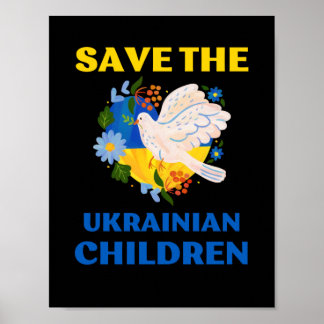 Poster sauver les enfants ukrainiens