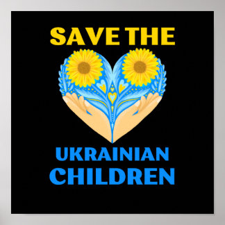 Poster sauver les enfants ukrainiens