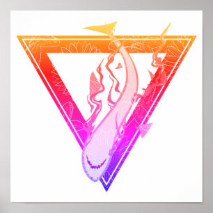 Poster sauver nos requins SOS triangle d'été