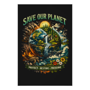 Poster Sauver notre planète
