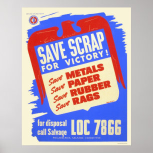 Poster Sauvez la merde pour la victoire ! - WPA