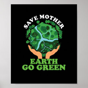 Poster Sauvez la nature de devenez écolo de Terre