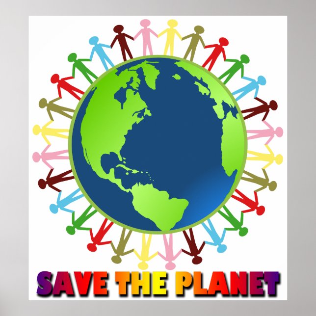 Poster Sauvez La Planète (Devant)