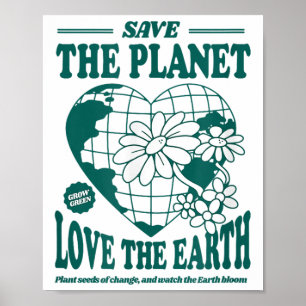 Poster Sauvez La Planète Aimer La Terre De l'environnemen