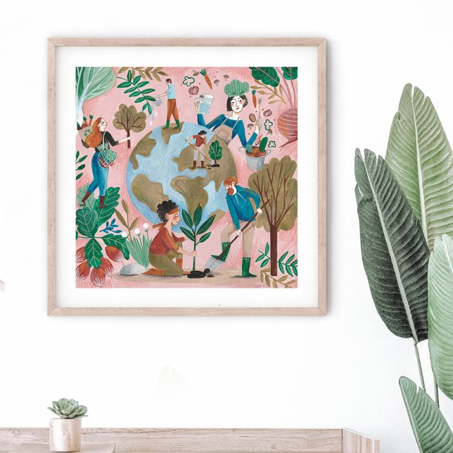 Poster Sauvez la planète Terre (Créateur téléchargé)