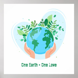 Poster Sauvez la planète. Une Terre Un Amour