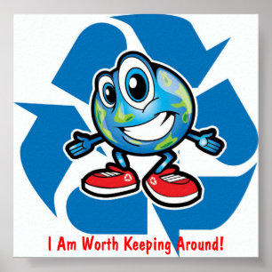 Poster Sauvez La Terre En Recyclant !