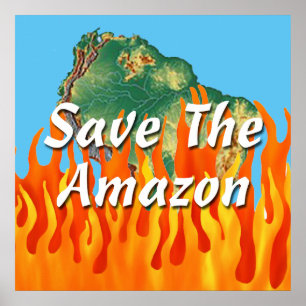 Poster Sauvez l'Amazonie