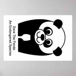 Poster Sauvez le Panda - une espèce en voie de disparitio