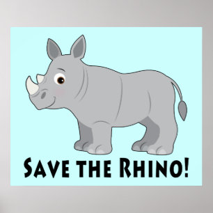 Poster Sauvez le Rhino !