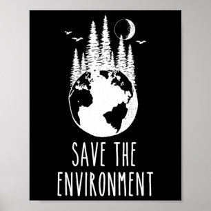 Poster Sauvez l'environnement Jour des terres Nature Faun