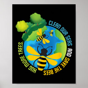 Poster Sauvez les abeilles - Jour des terres De l'environ