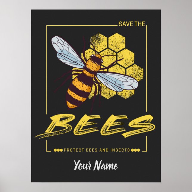 Poster Sauvez les abeilles pour l'apiculteur et l'apicult (Devant)