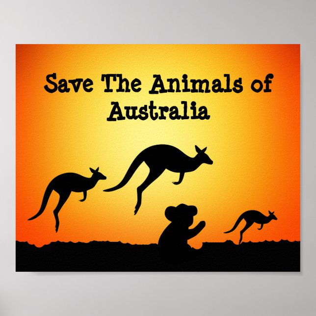 Poster Sauvez les animaux d'Australie (Devant)