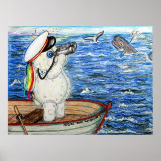 Poster Sauvez les baleines