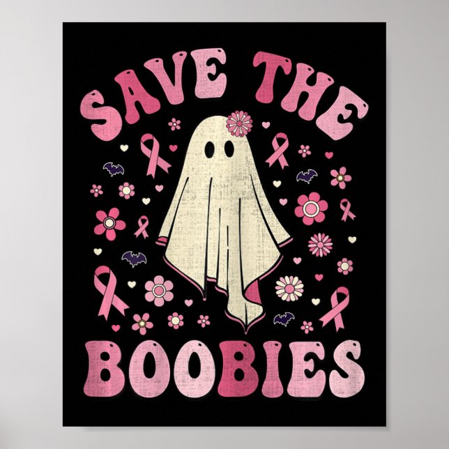 Poster Sauvez l'Halloween de sensibilisation au cancer du (Devant)