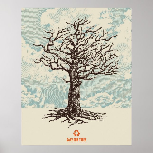 Poster Sauvez nos arbres (Devant)