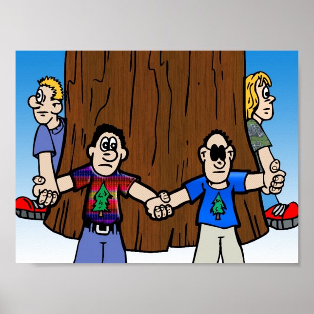 Poster : "Sauvez nos arbres" (Devant)