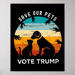 Poster Sauvez notre animal de compagnie Voter Trump 2024