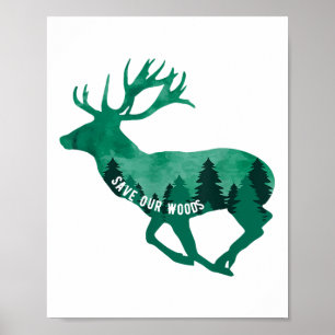 Poster Sauvez Notre Bois Protection De l'environnement De