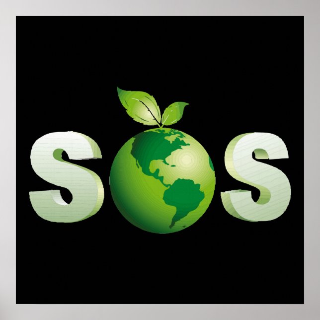 Poster Sauvez notre planète verte (Devant)