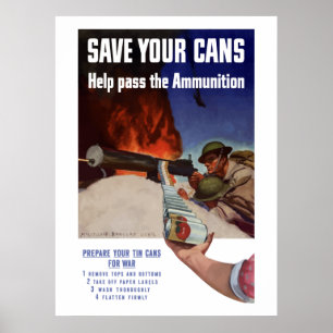 Poster Sauvez vos boîtes -- Aidez à passer les munitions
