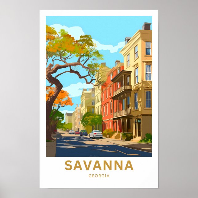 Poster Savanna Georgia Imprimer (Devant)