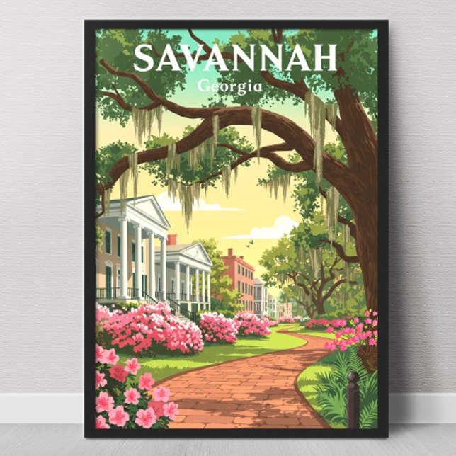 Poster Savannah Géorgie vintage (Créateur téléchargé)