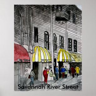 Poster Savannah River Street 4