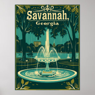 Poster Savannah vintage