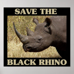 Poster Save the Black Rhino