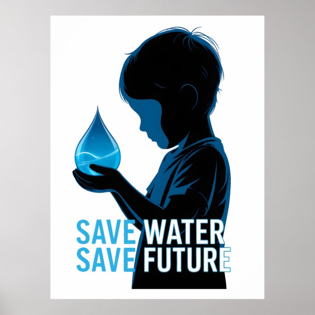 Poster Save Water Save Future (Devant)