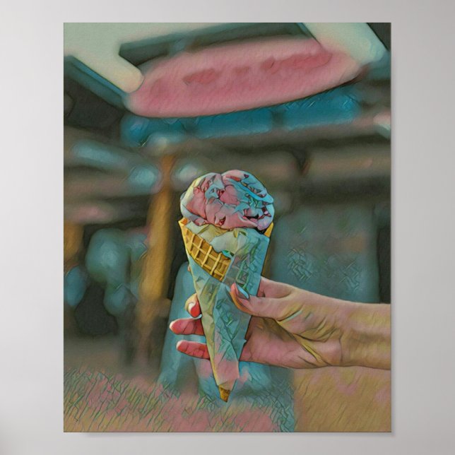 Poster Saveur de crème glacée (Devant)