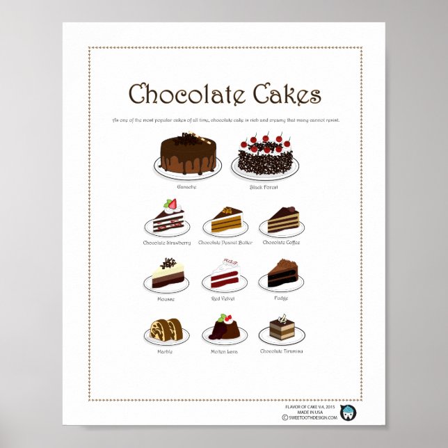 Poster Saveur de gâteaux, chocolat, 8X10 (Devant)