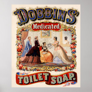 Poster Savon de toilette traité avec des médicaments de